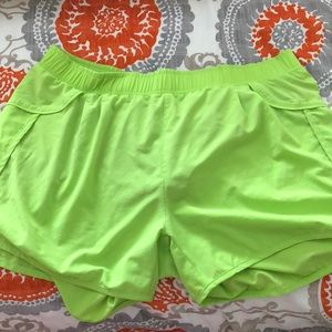 Bright Green running shorts